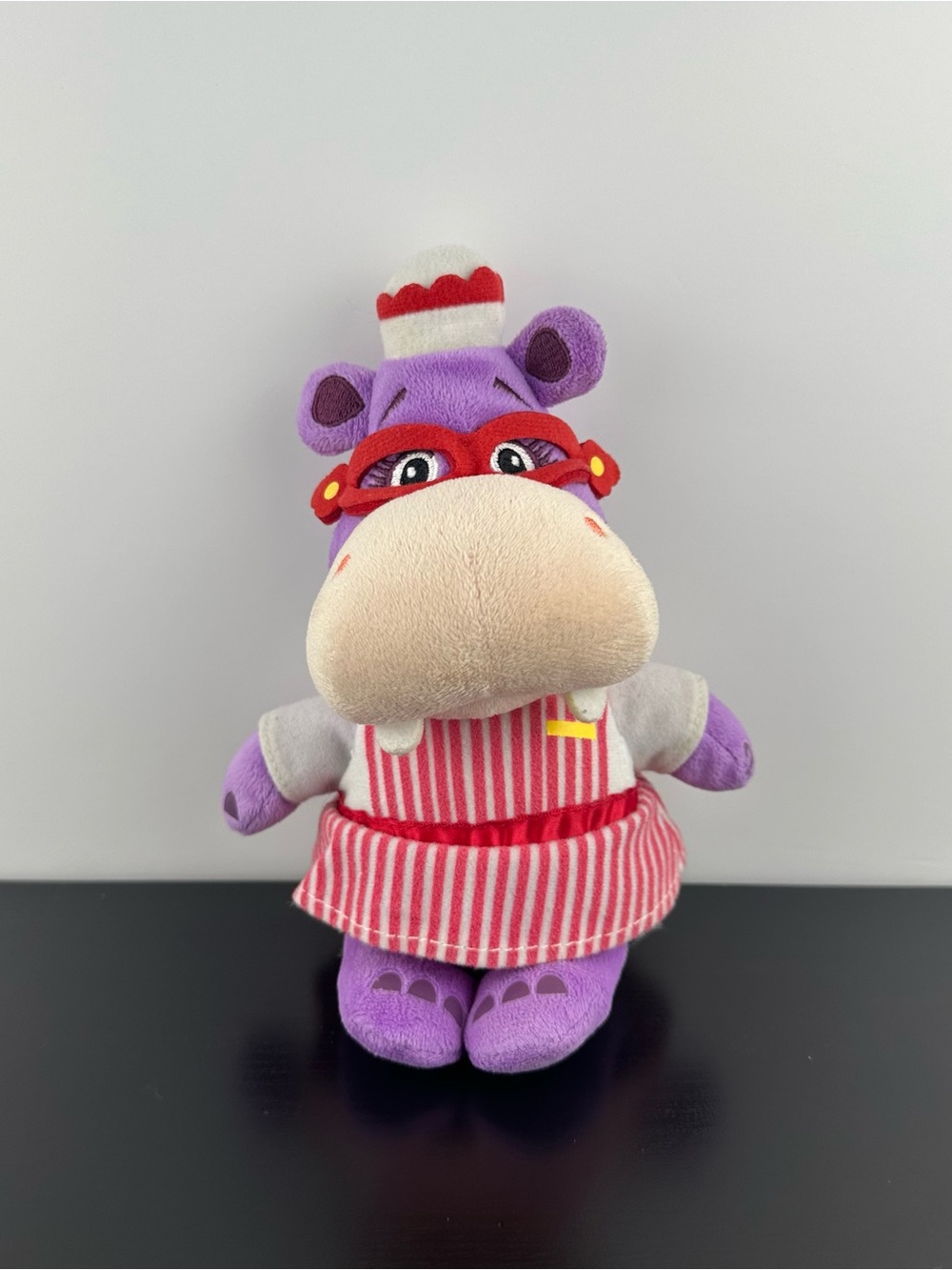 Disney Doc McStuffins Nurse Hallie Hippo Purple Hippopotamus 9” Plush